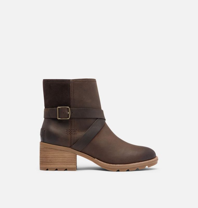 Sorel Dam Stövlar Svarta Brun - Cate™ Buckle Mid - PUN-257013